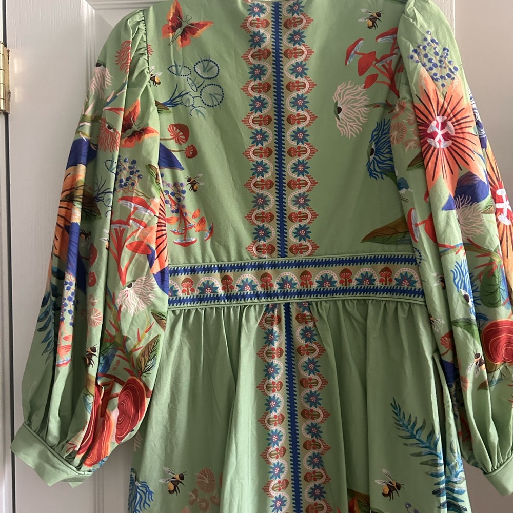 Farm Rio green bright yard maxi dress - Picture 10 of 10